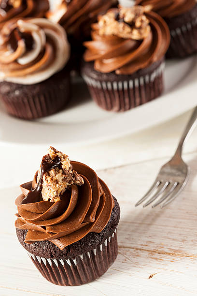 istock Homemade Chocolate Cupcake with frosting 468477327