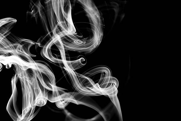 istock Abstract white smoke on black background. 468479378