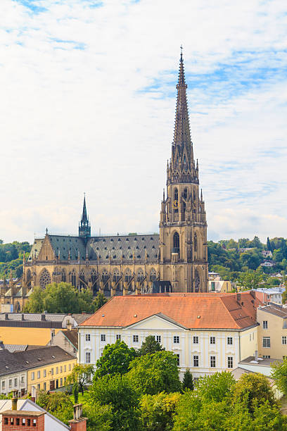 istock Linz Cityscape with New Cathedral, Austria 468483615