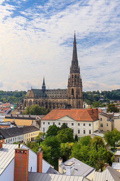 istock Linz Cityscape with New Cathedral, Austria 468483699