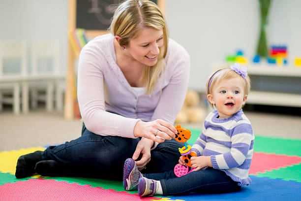 istock Mother and Daughter at Daycare 468483748