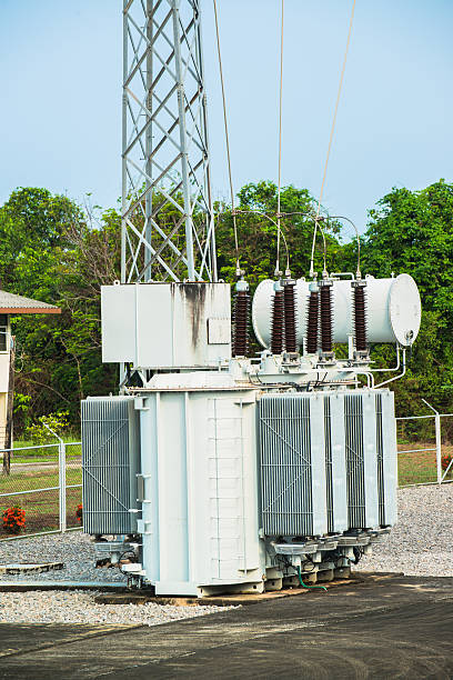 istock Transformer station and the high voltage electric pole 468489032