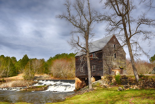 Laura Mill on Sandy Creek in Franklin County, North Carolina; circa mid-1800s; near Louisburg