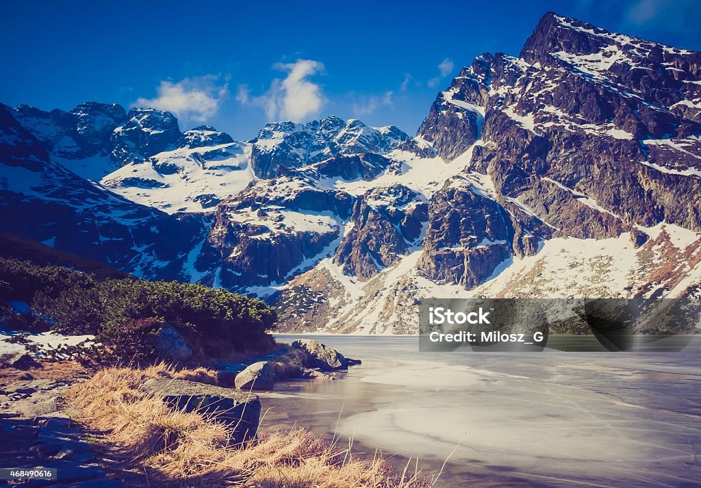 Vintage photo of Tatra mountains landscape Beautiful tatra mountains landscape. Photo with vintage mood effect. 2015 Stock Photo