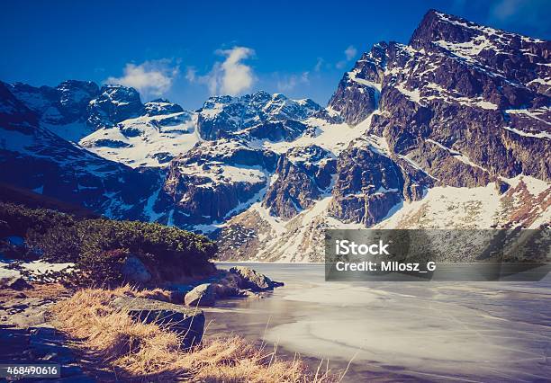 Vintage Photo Of Tatra Mountains Landscape Stock Photo - Download Image Now - 2015, Adventure, At The Edge Of