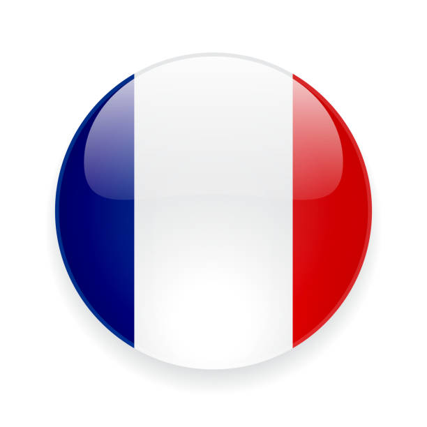 istock Round icon with flag of France 468490864