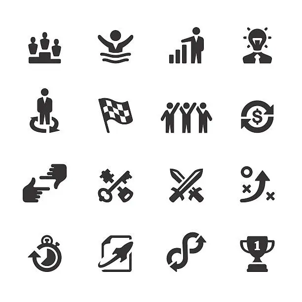 Vector illustration of Soulico icons - Business Leadership