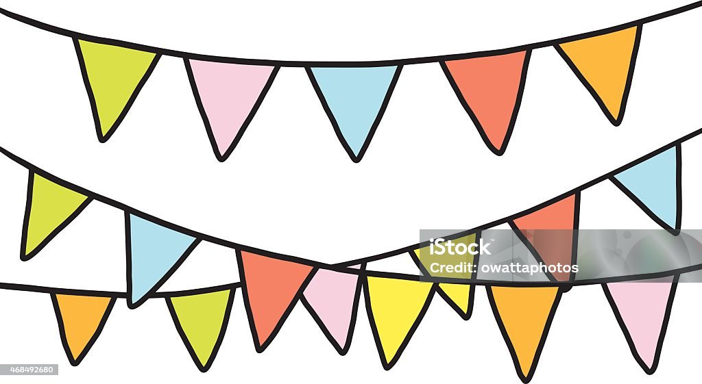 Fun Colorful Flags Colorful Party Flags Stock Illustration - Download Image Now - 2015 ...