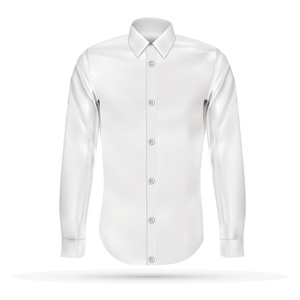 istock Vector illustration of dress shirt (button-down). Front view 468492894