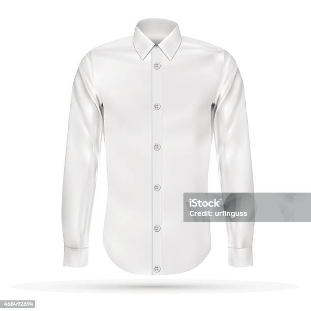 Vector Illustration Of Dress Shirt Front View Stock Illustration - Download Image Now