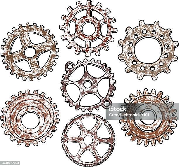 Gears Stock Illustration - Download Image Now - Abstract, Bicycle Gear, Construction Machinery