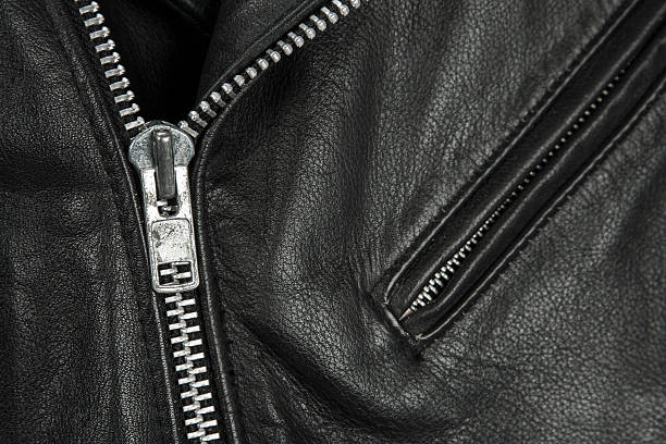 istock close-up of black leather jacket details 468500324