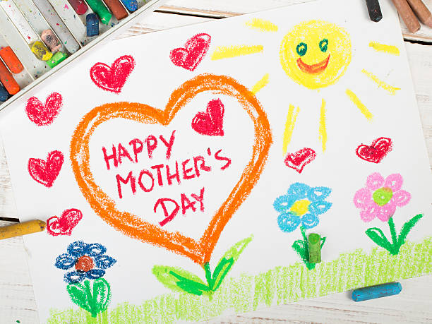 istock Decorative Mother's Day card created by a child 468502946