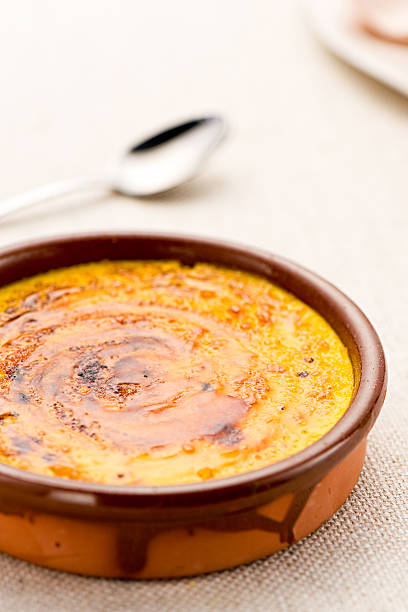 istock Catalan cream topped with crunchy caramel 468504296