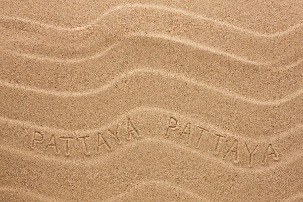 istock Pattaya  inscription on the wavy sand 468504648