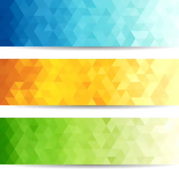 Vector illustration of Geometric abstract banners