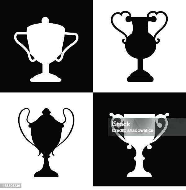 Champion Cup Icons Set Great For Any Use Vector Eps10 Stock Illustration - Download Image Now