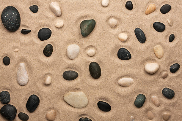 jardim de pedras vista de cima - abstract backdrop beach close up - fotografias e filmes do acervo