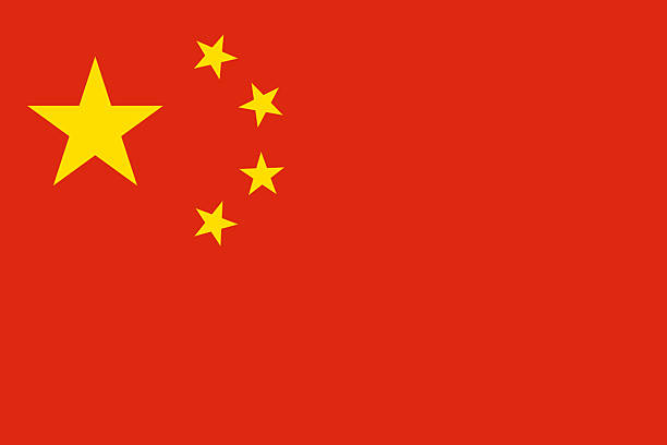 bandiera della cina - chinese flag foto e immagini stock