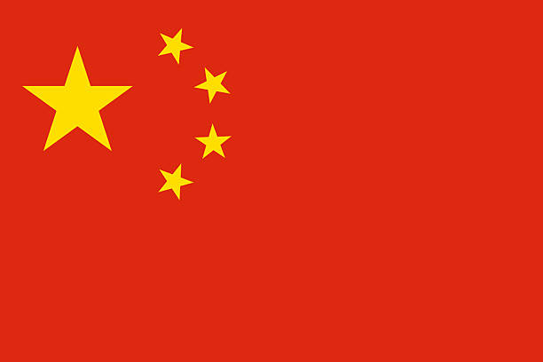 Chinese flag Full frame composition of Chinese flag.  chinese flag stock pictures, royalty-free photos & images