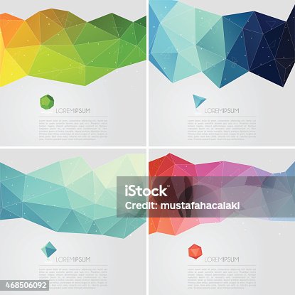 istock Polygon abstract backgrounds with text 468506092