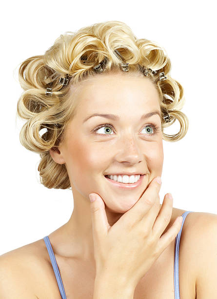 istock Woman Wearing Curlers 468508755
