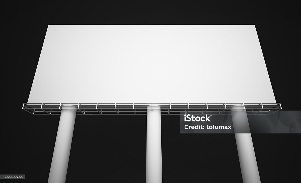 blank billboard blank billboard on black background 2015 Stock Photo