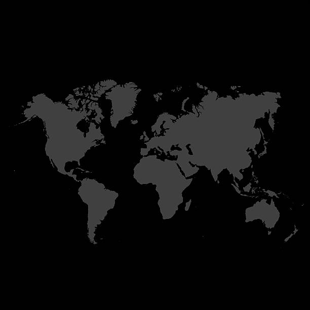 istock Detailed map of World on black background 468509898