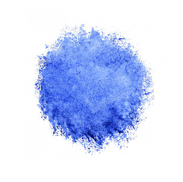istock Colorful watercolor circle, blue drop on white background. 468511440