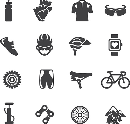 Cycling Silhouette icons 