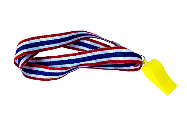 istock whistle and Thai flag strip bow 468515555