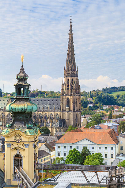 istock Linz Cityscape with New Cathedral, Austria 468517033