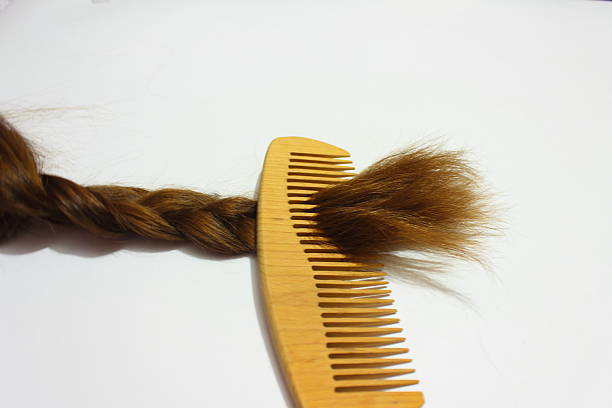 on the head braid of hair comb wooden comb