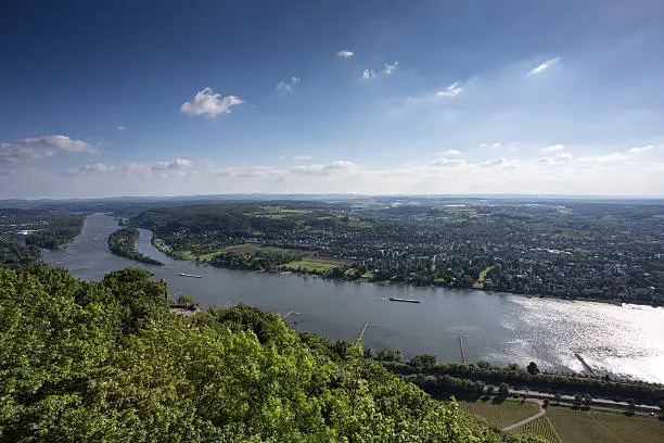 view from the drachenfelsen in koenigswinter