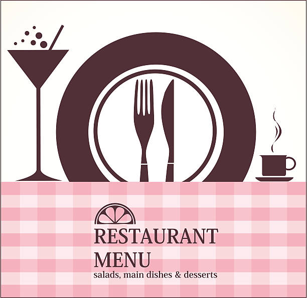 Progettazione di menu del ristorante - illustrazione arte vettoriale