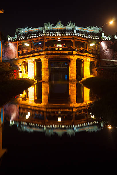 istock Old japanese bridge at night in Hoi An 468518550
