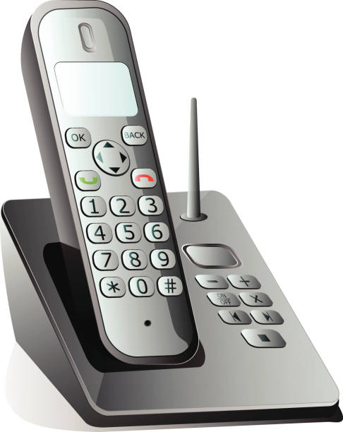 cordless telephone generic modern style cordless telephone cordless phone stock illustrations