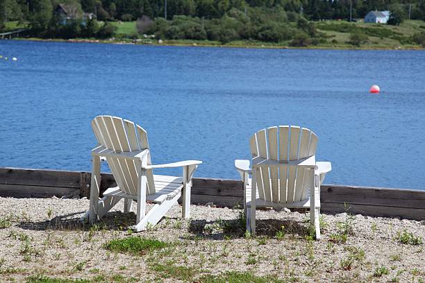 istock Chairs to sit on by the ocean 468525502