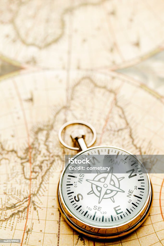 Close-up Compass Navigational Compass Stock Photo