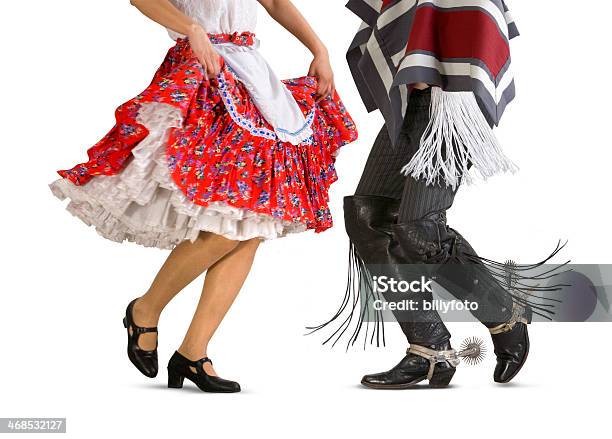 Typical Chilean Two Dancers Legs Stock Photo - Download Image Now - Cueca, Chile, Huaso