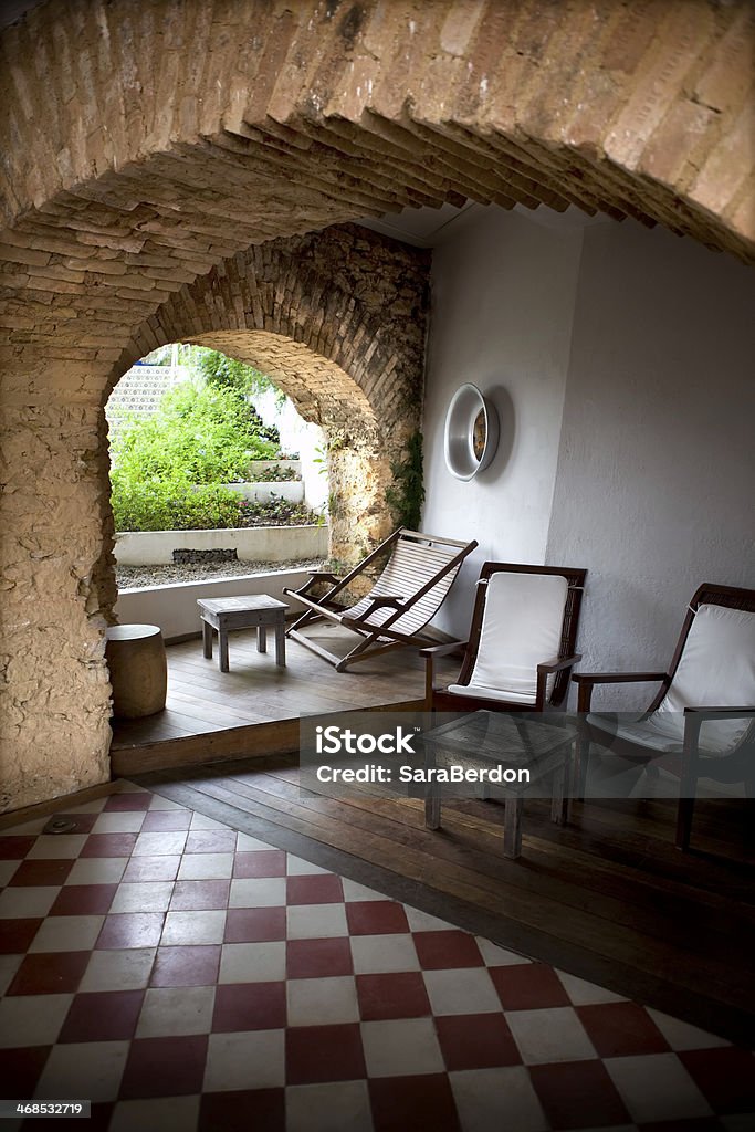 Sitting area Beautiful luxury sitting area Brick Stock Photo