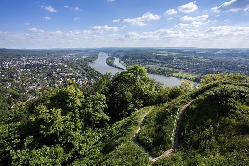 view from the drachenfelsen in koenigswinter