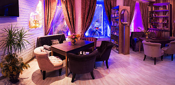 istock Retro vintage luxury interior. Restaurant, night club 468533716