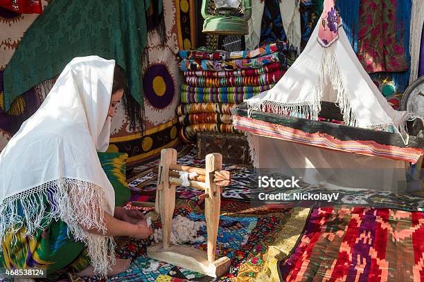 Traditional Home Lifestyle In Central Asia Stock Photo - Download Image Now - 2015, Adult, Arabic Style