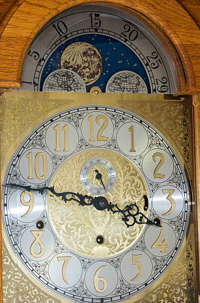 istock Grandfather Clock Face and Moon Dial 468542234