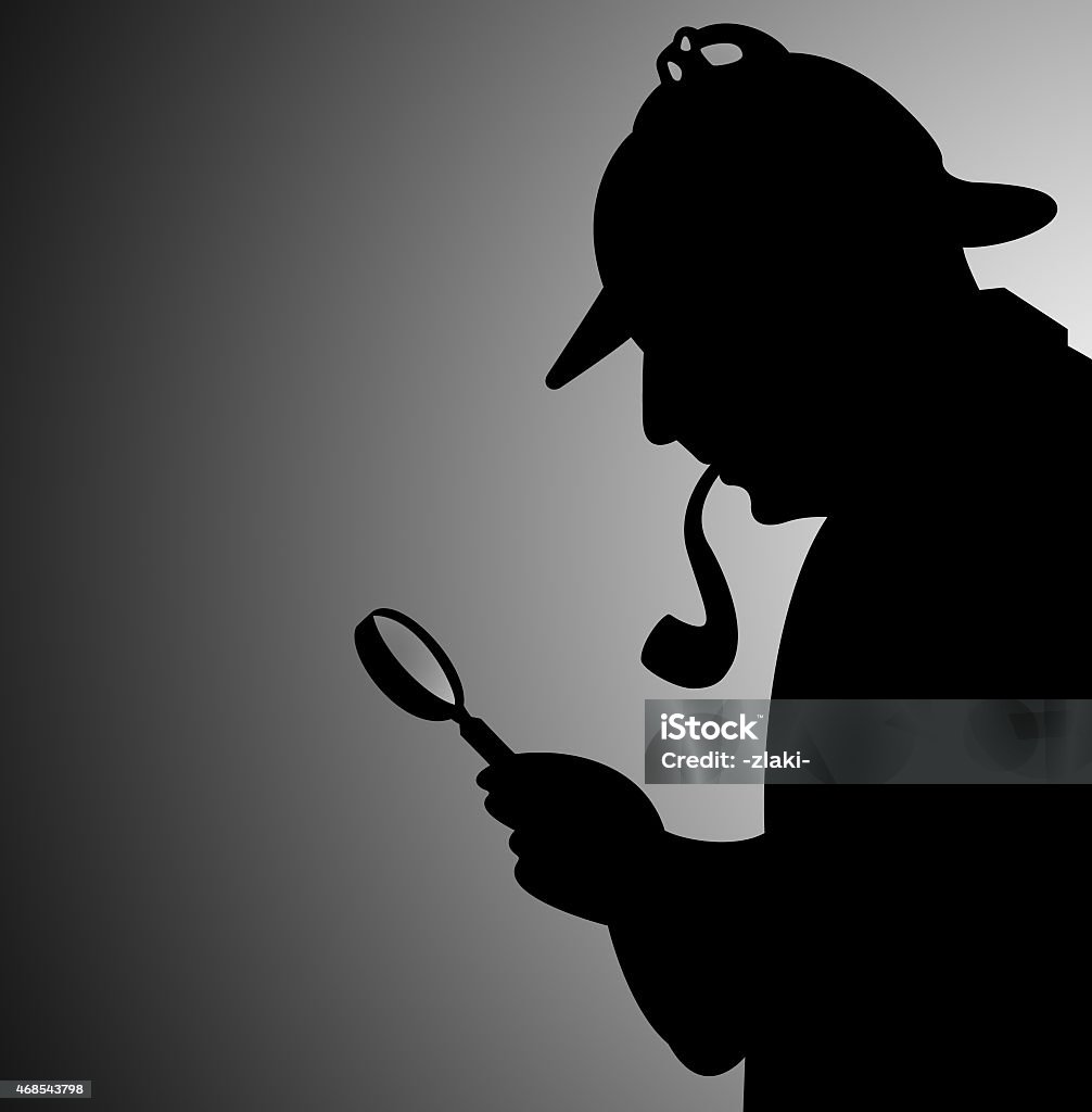 detective seeking clues detective seeking clues in the dark Mystery Stock Photo