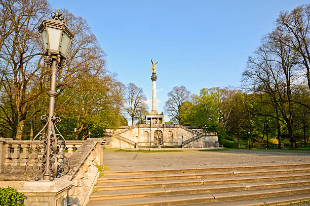 istock Munich, Bavaria: Angel of Peace monument (Friedensengel) in spring, Germany 468543816