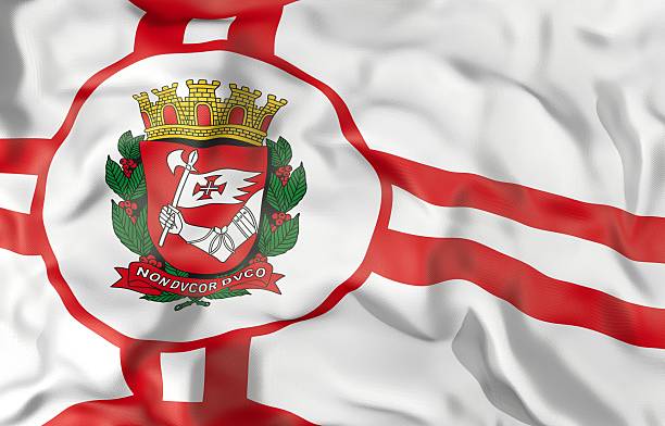 istock Sao Paulo city flag 3d illustration 468543976