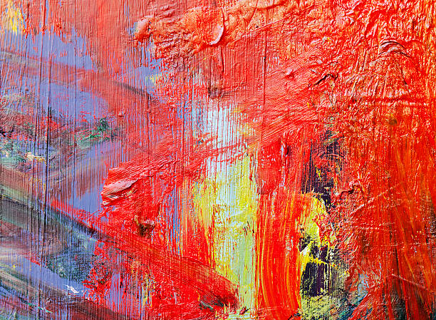 istock Abstract painted red yellow and blue textured  art backgrounds. 468546752