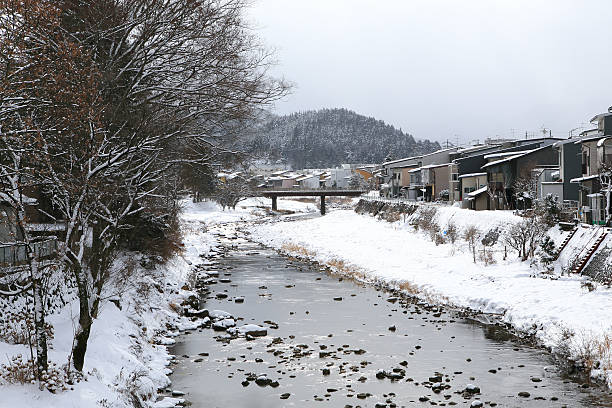 istock Miyagawa River Surrounded with Snow 468550339